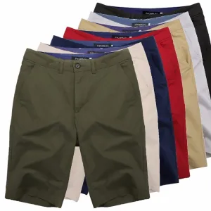 2021 Casual Summer Shorts Men Cotton Knee Length chinos shorts Vintage Casual Men Shorts Fashion masculina Big Large Size 44