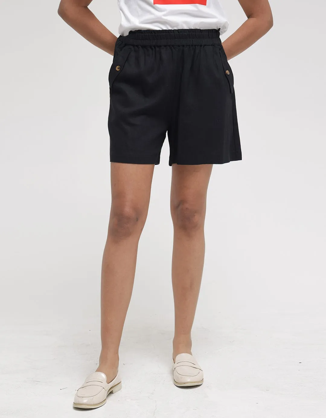 Connexion Short Pants Linen With Side Pockets