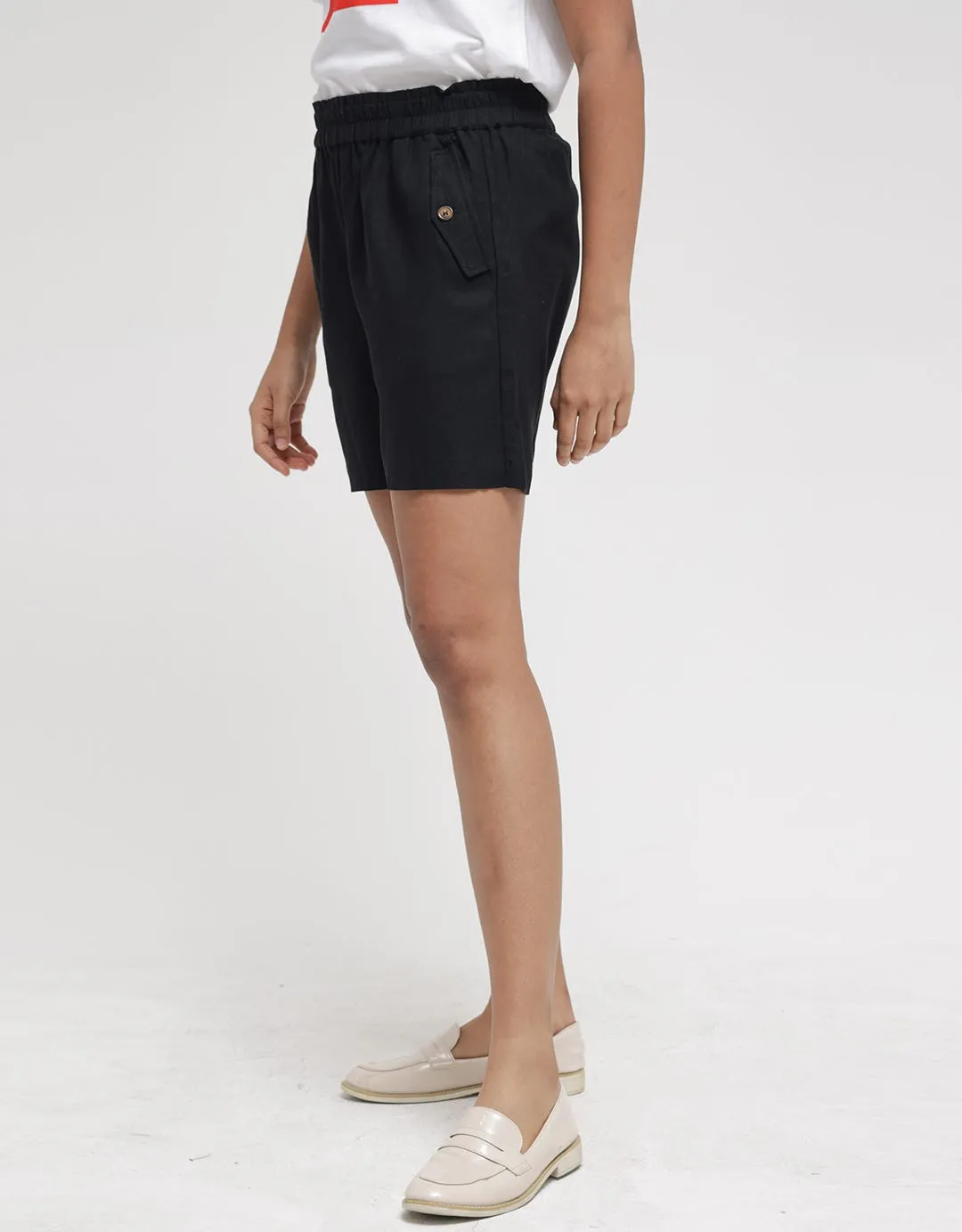 Connexion Short Pants Linen With Side Pockets