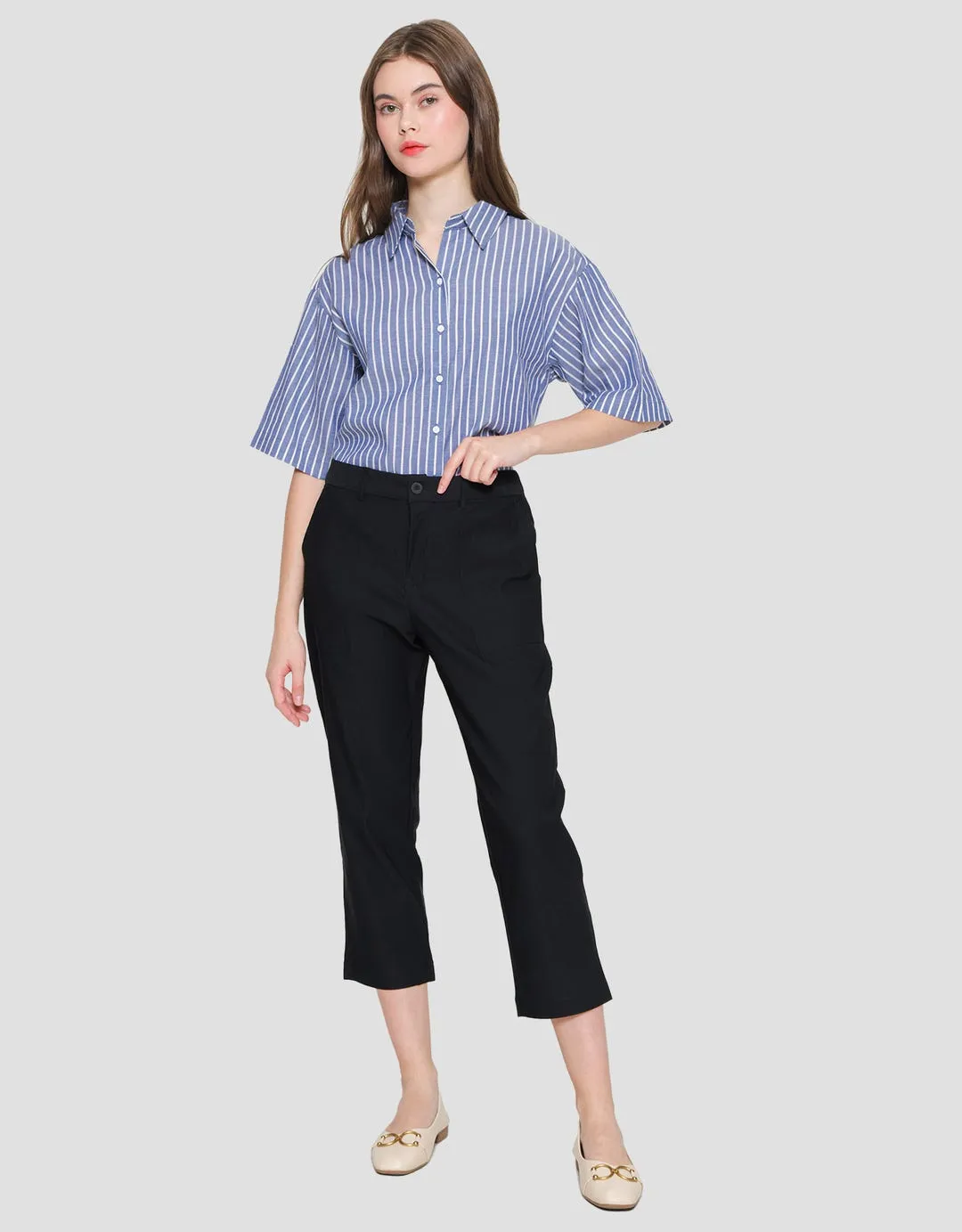 Connexion Stretch Pocket Celana Panjang Capri Wanita