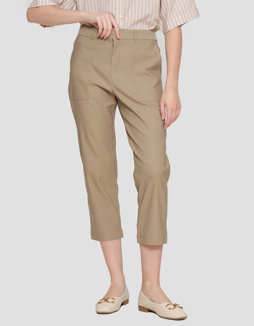 Connexion Stretch Pocket Celana Panjang Capri Wanita