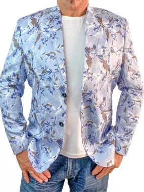 Glacier Floral Jacket - Blue/Brown