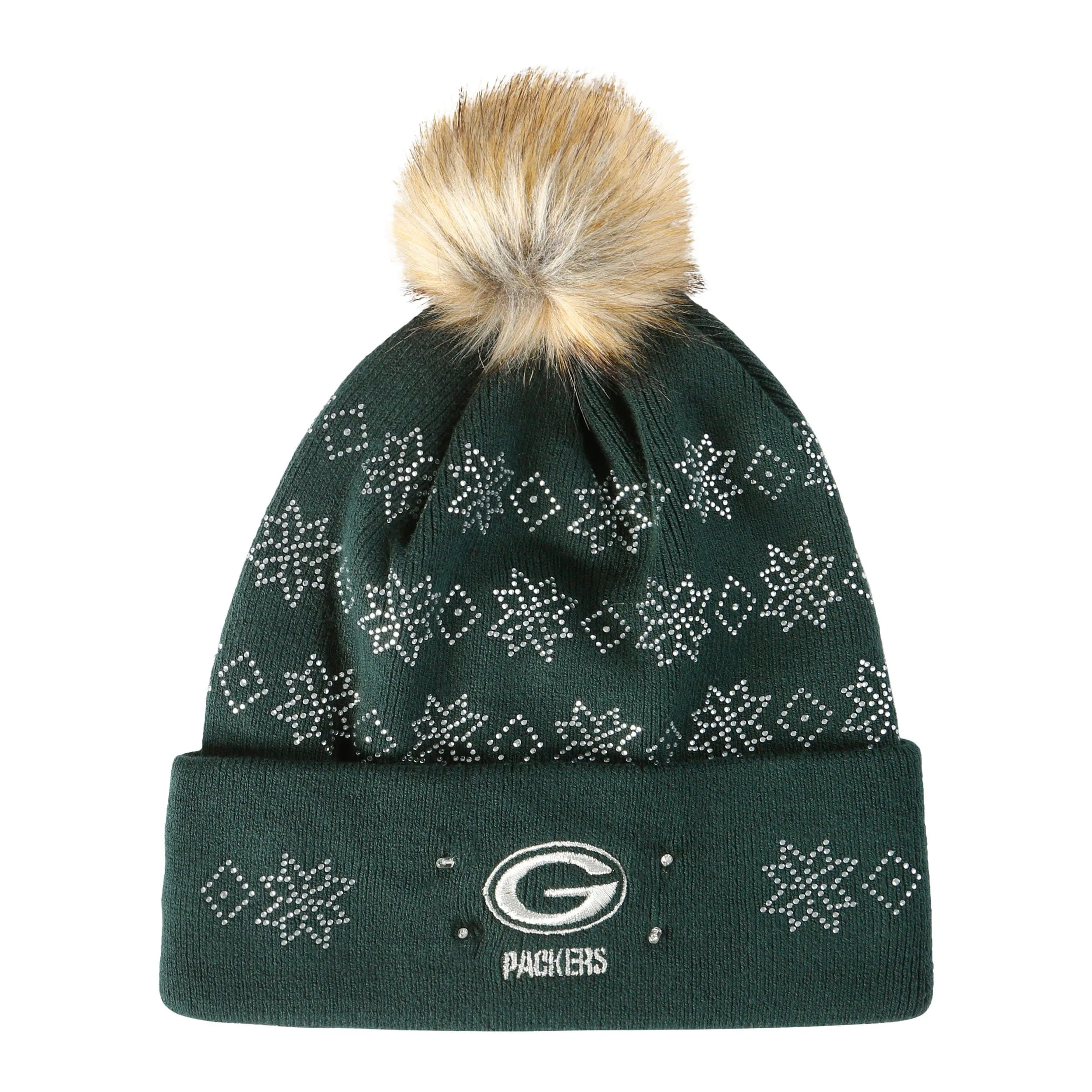 Green Bay Packers NFL Rhinestone Light Up Beanie