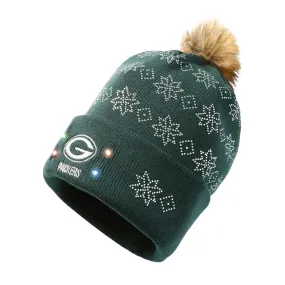 Green Bay Packers NFL Rhinestone Light Up Beanie
