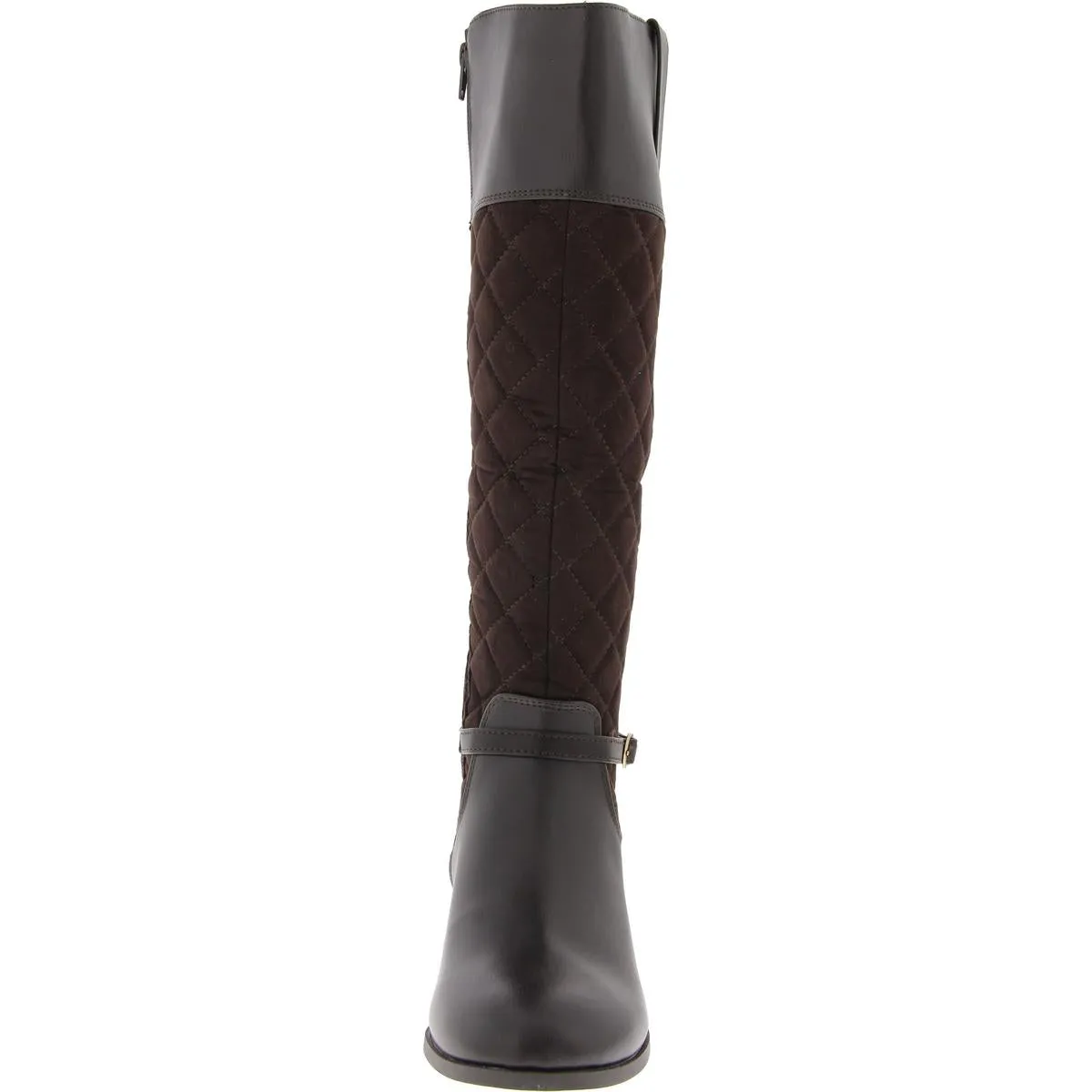 Karen Scott Womens Stancee Faux Leather Quilted Motorcycle Boots