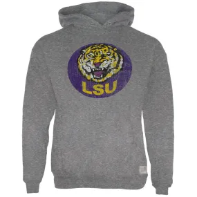 LSU Tigers - Distressed Circle Tiger Tri-Blend Adult Pullover Hoodie