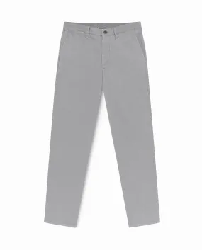 Olimpias Cotton Light Grey Garment Dyed Stretch Broken Twill