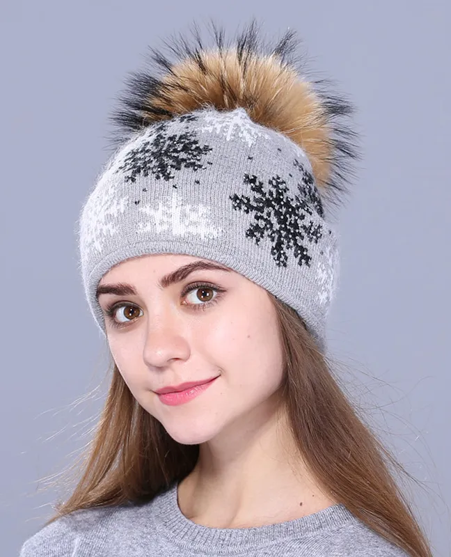 Real mink knitted Beanie