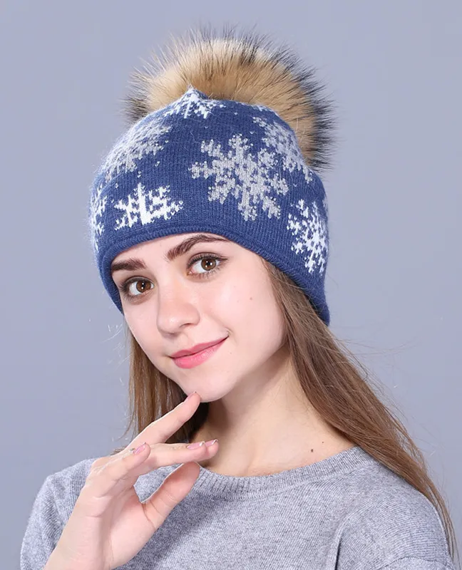 Real mink knitted Beanie