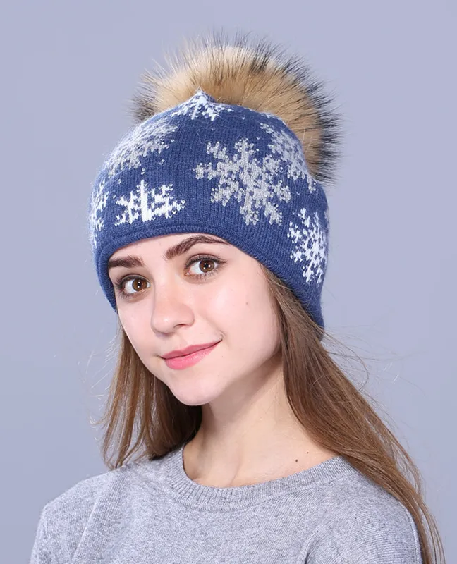 Real mink knitted Beanie