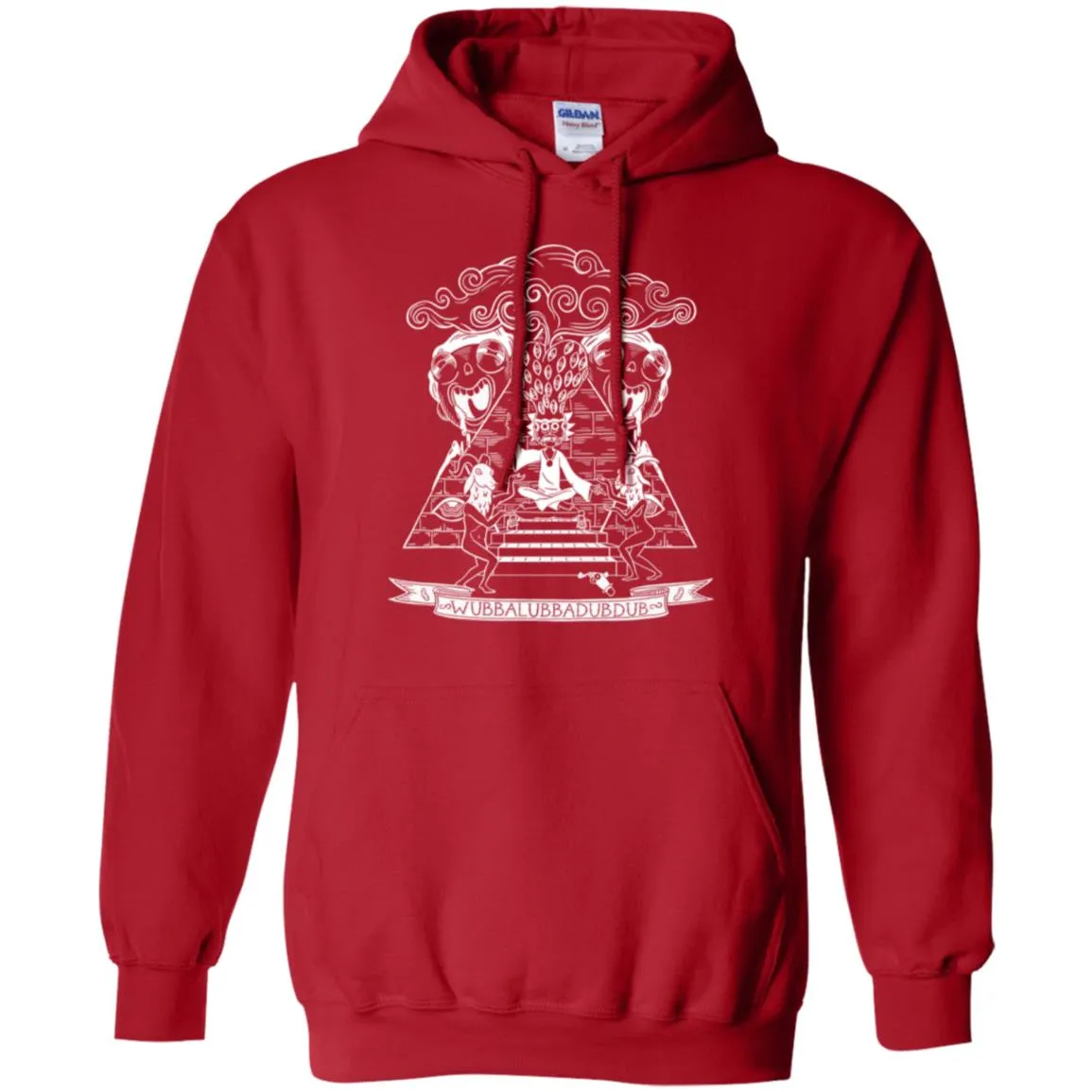 Rick And Morty Wubba Lubba Dub Dub Pyramid Men Pullover Hoodie