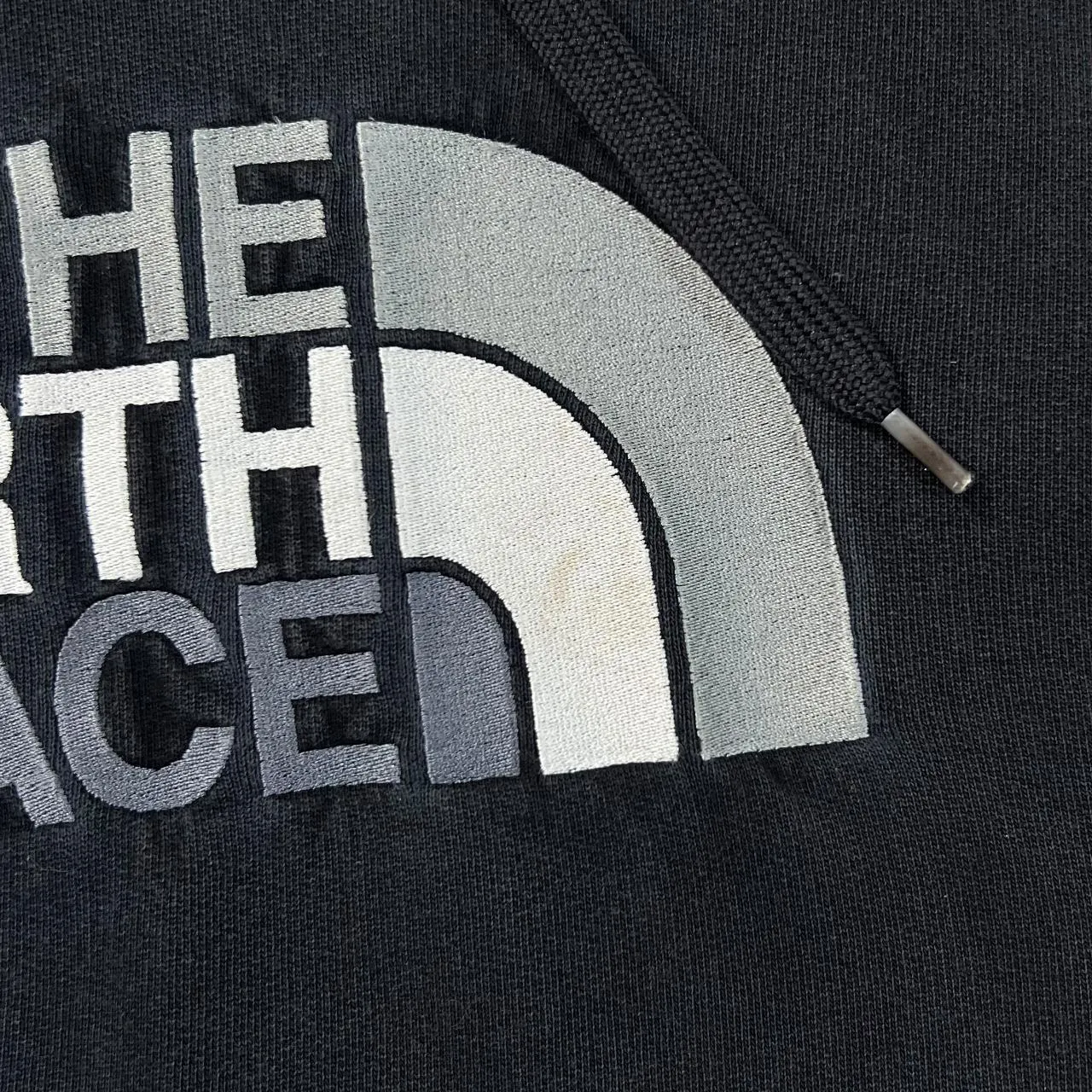 THE NORTH FACE TNF Classic Embroidered Big Logo Spellout Black Pullover Hoodie