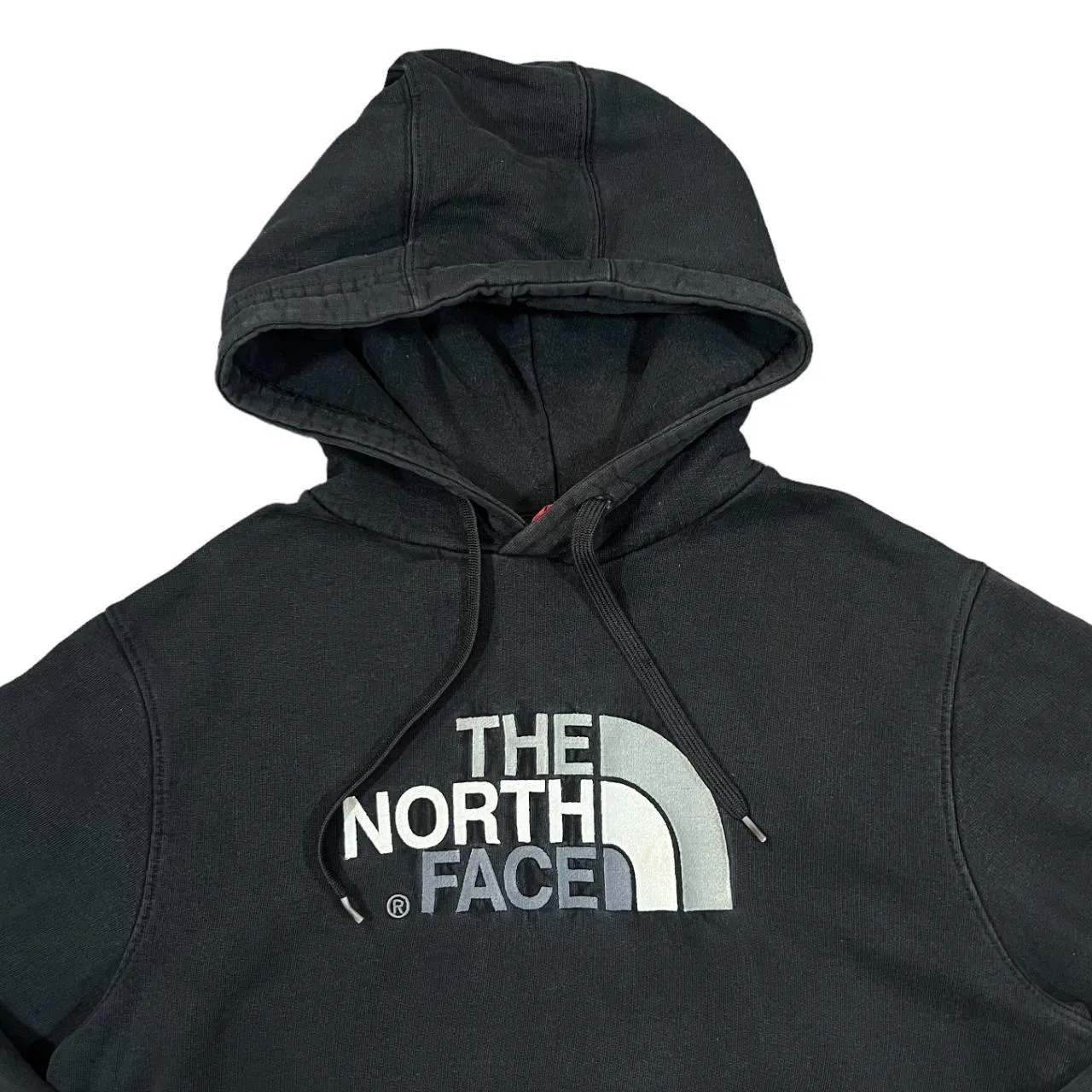 THE NORTH FACE TNF Classic Embroidered Big Logo Spellout Black Pullover Hoodie