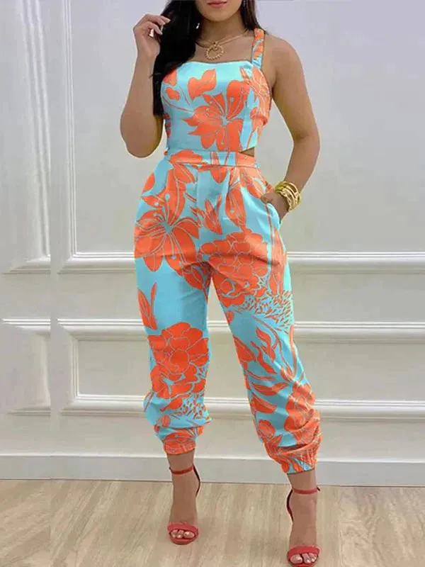 Tied Back Jogger Jumpsuit--Clearance