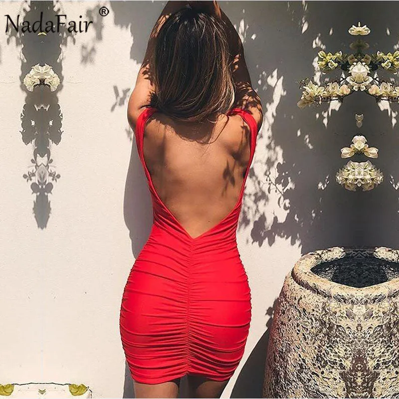 VenusFox Backless Sexy Bodycon Club Dress
